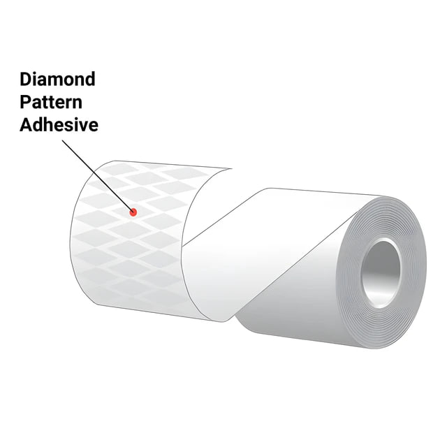 MAXStick Plus 3.125 inch x 240 foot diamond adhesive liner-free thermal labels, case of 32 rolls