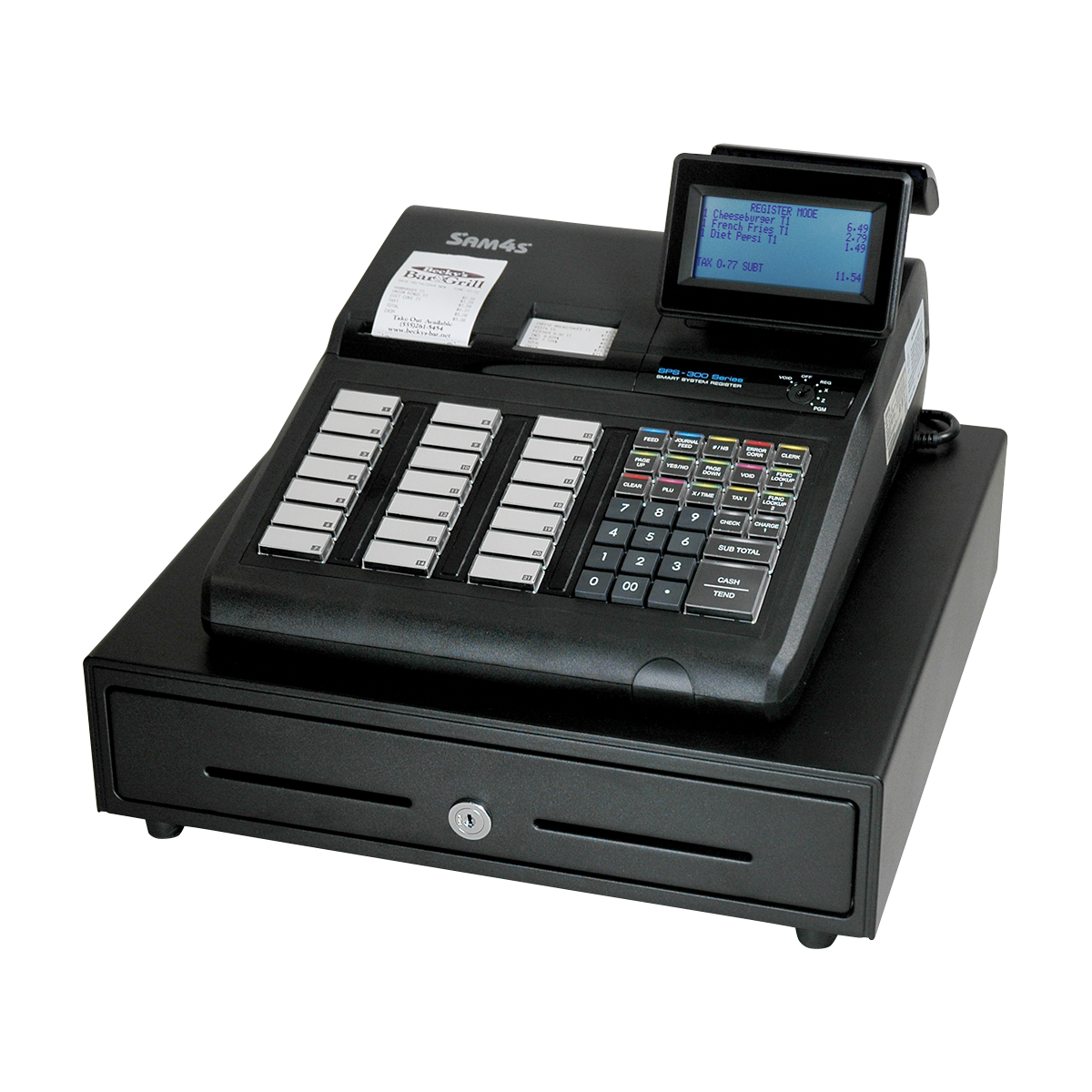 SAM4s SPS-345 Raised Spill-Resistant Dual Printer ECR